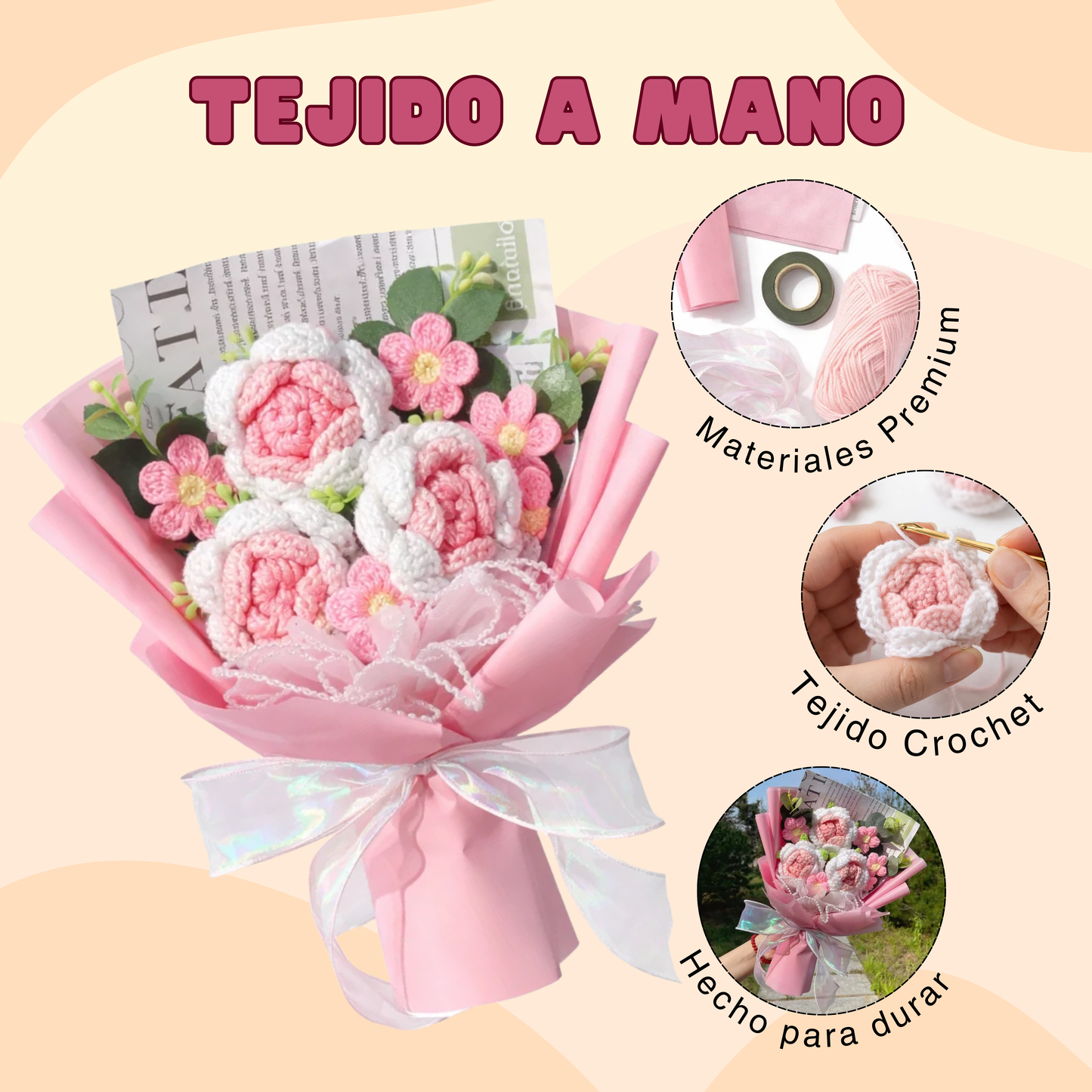 Ramo de flores crochet